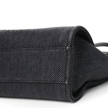 Chanel Mixed Fibers Calfskin Small Deauville Tote Black 9 of 9