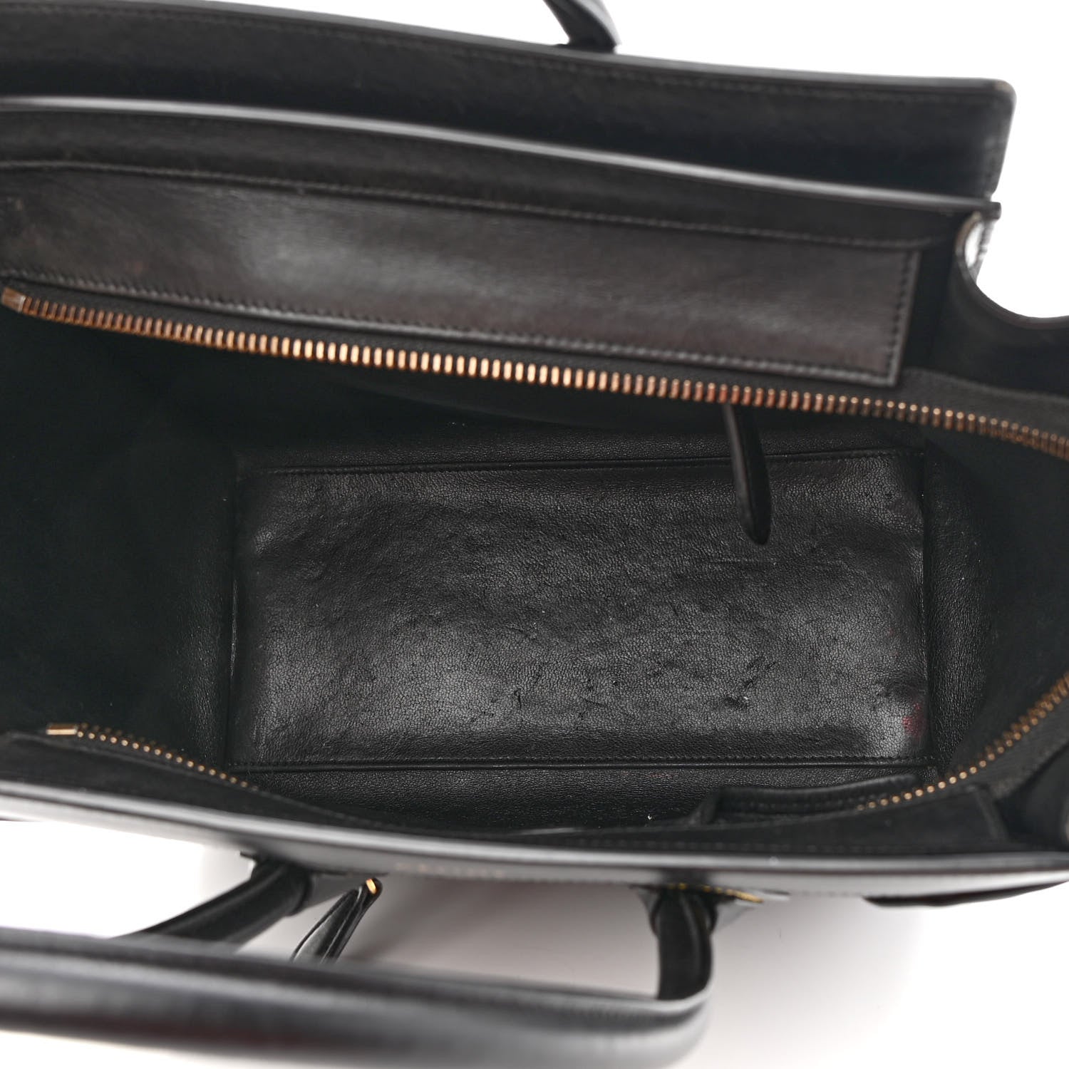 Celine Smooth Calfskin Multicolor Double Stitching Micro Luggage Black 5 of 8