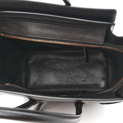 Celine Smooth Calfskin Multicolor Double Stitching Micro Luggage Black 5 of 8