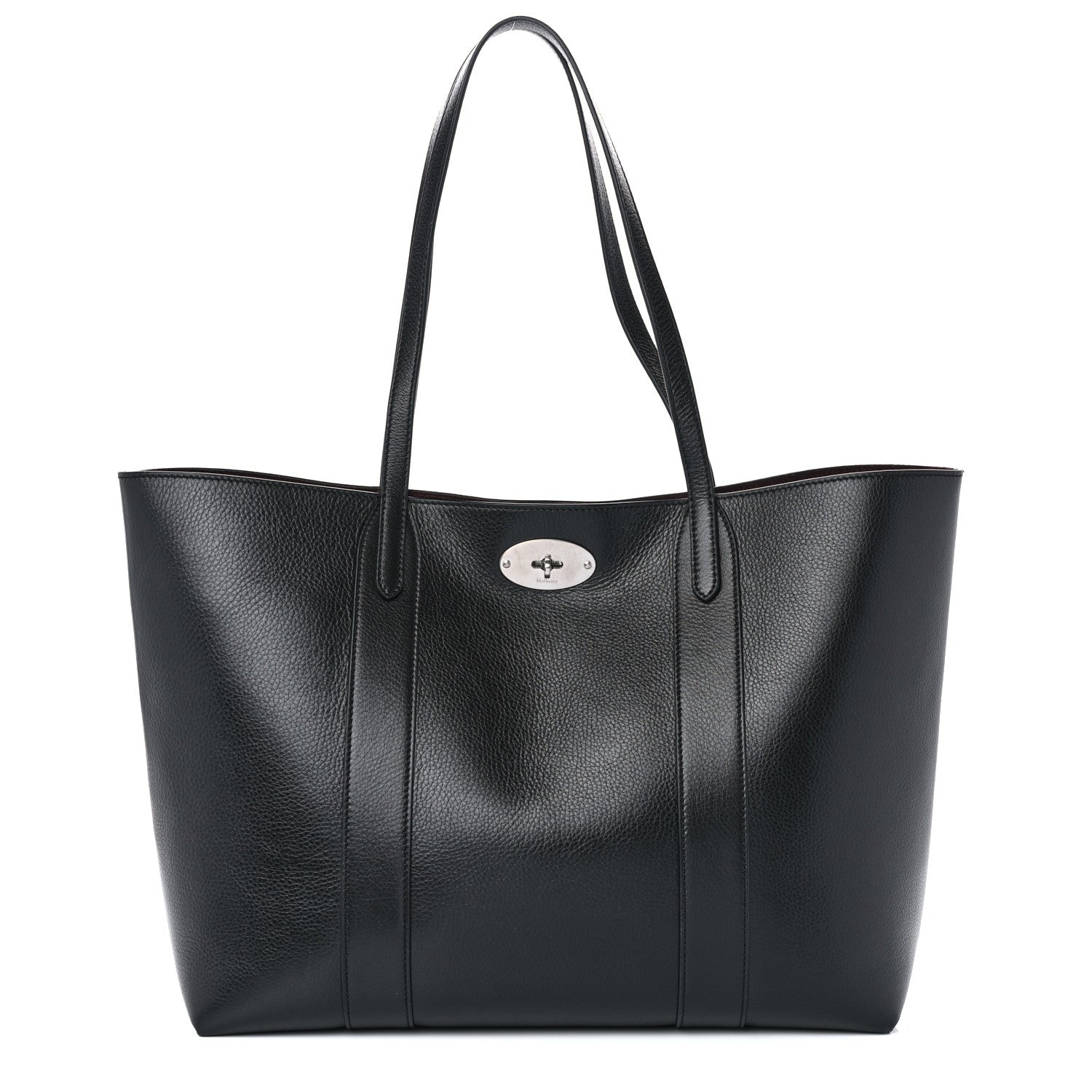 Mulberry High Shine Grain Bayswater Tote Black 1 of 9