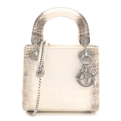 Christian Dior Niloticus Crocodile Himalaya Crystal Mini Lady Dior White 1 of 11