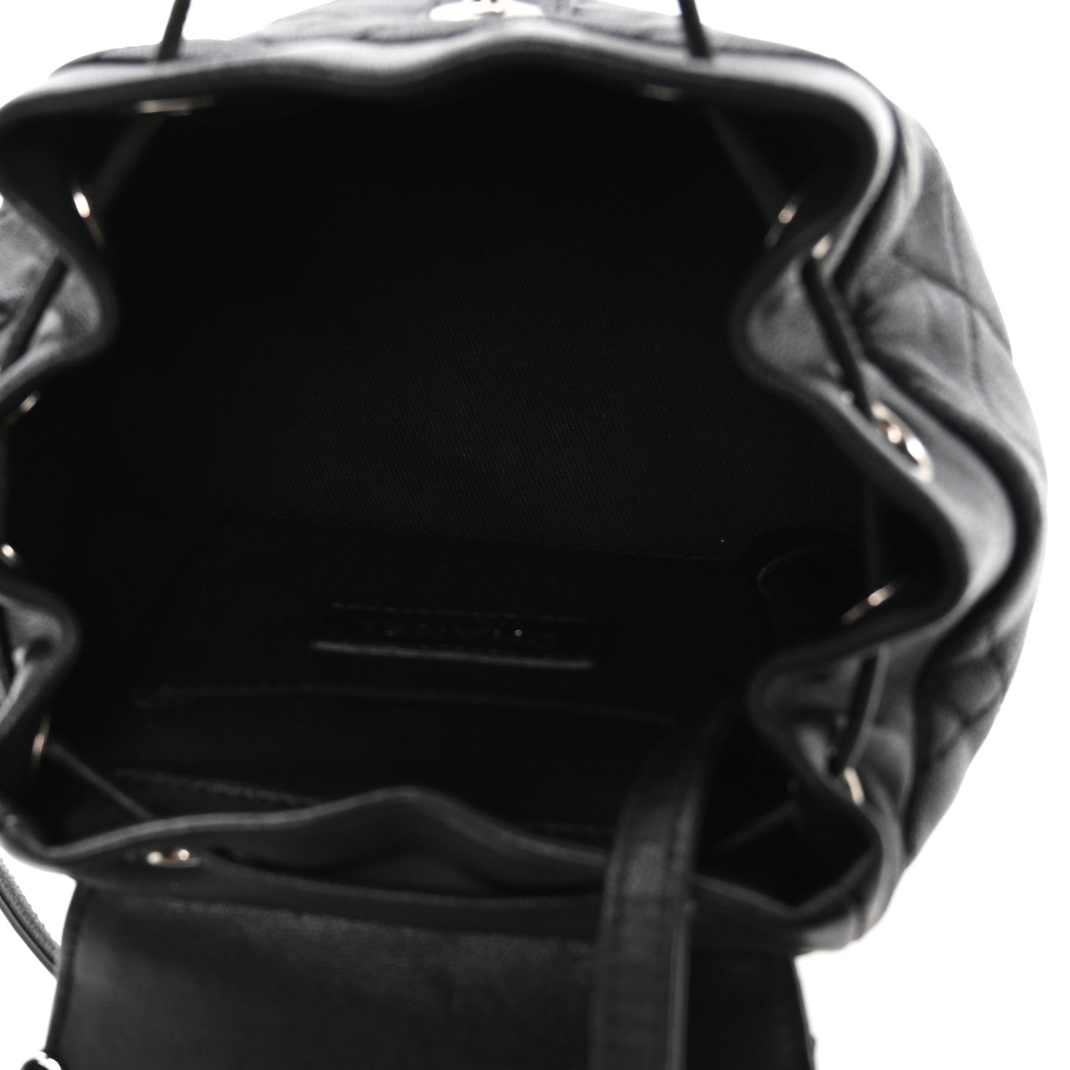 Chanel Lambskin Quilted Metallic Bubble Backpack Black 4 of 9