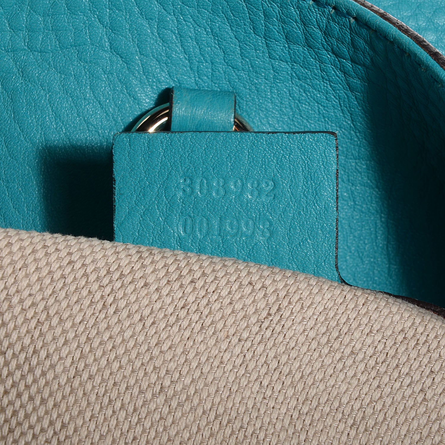 Gucci Pebbled Calfskin Medium Soho Chain Shoulder Bag Teal 7 of 7