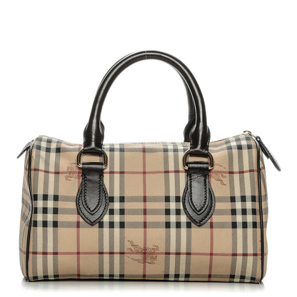 Burberry Haymarket Check Small Chester Bowling Bag Chocolate 1 of 8