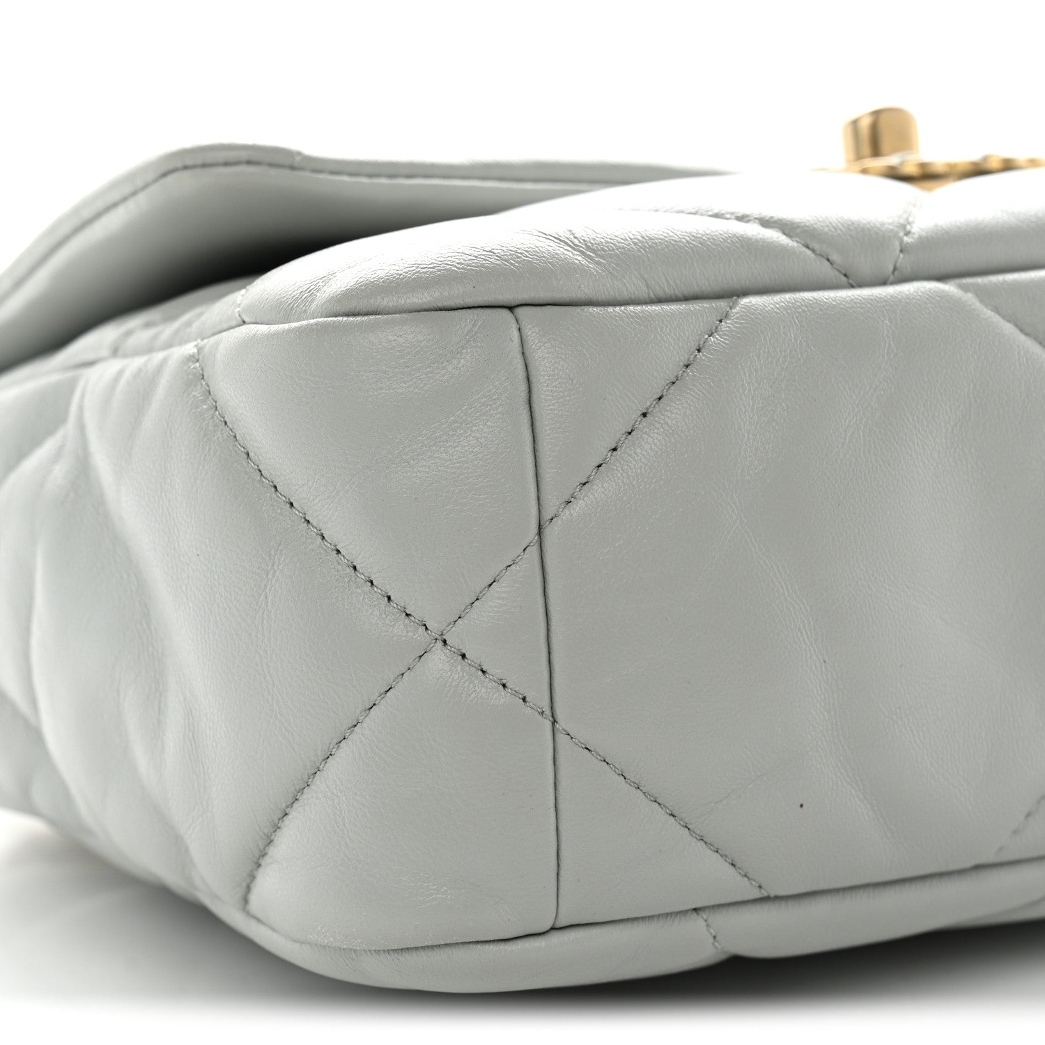 Chanel Lambskin Quilted Medium Chanel 19 Flap Grey 8 of 10