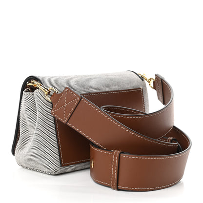 Burberry Cotton Canvas Horseferry Print Small Crossbody Bag Grey Tan 3 of 11