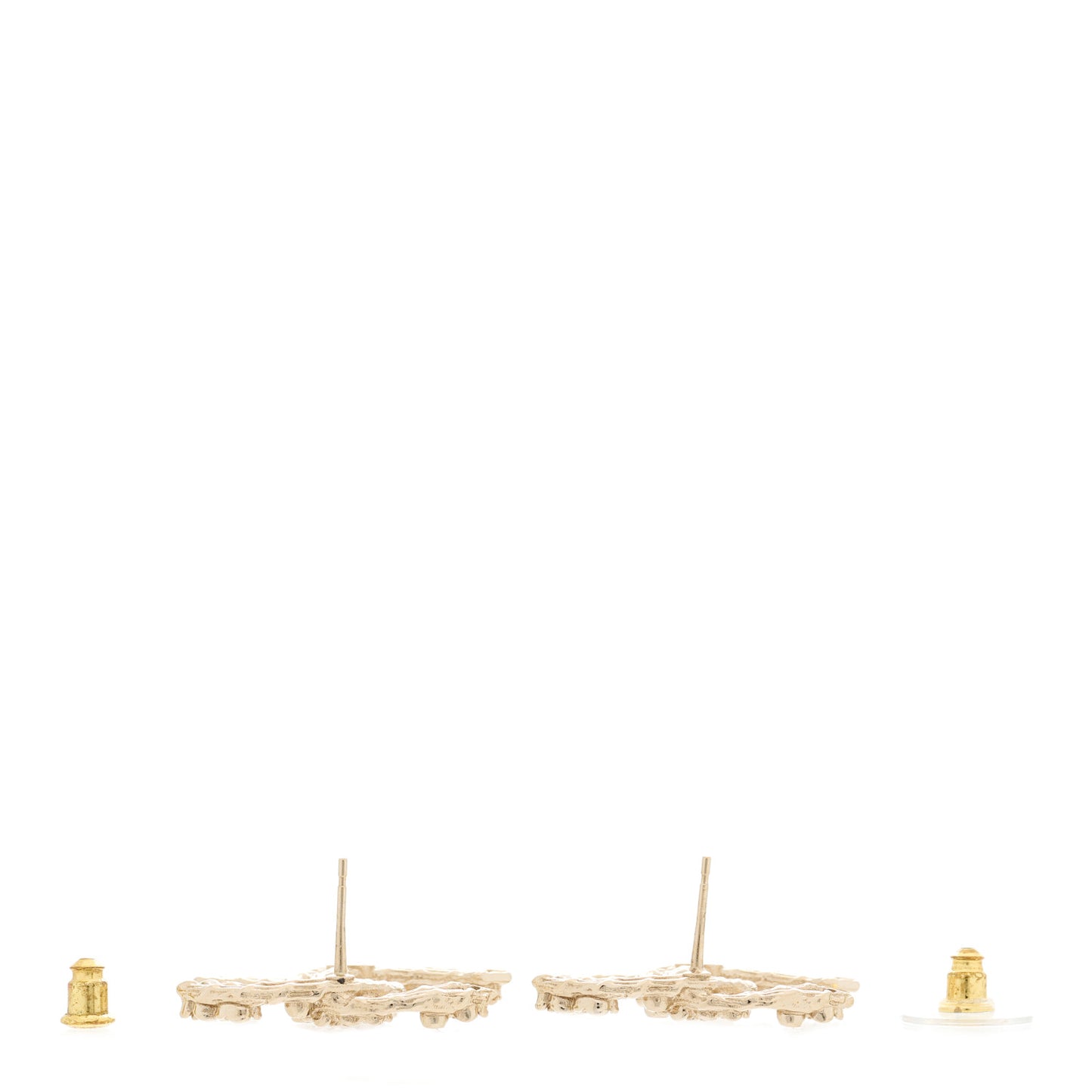 Crystal CC Camellia Earrings Gold