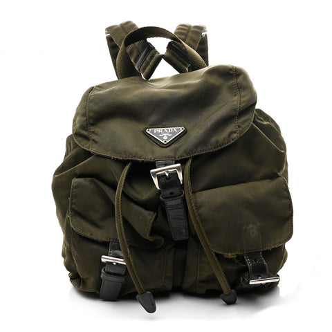 Tessuto Nylon Vela Small Backpack Dark Green