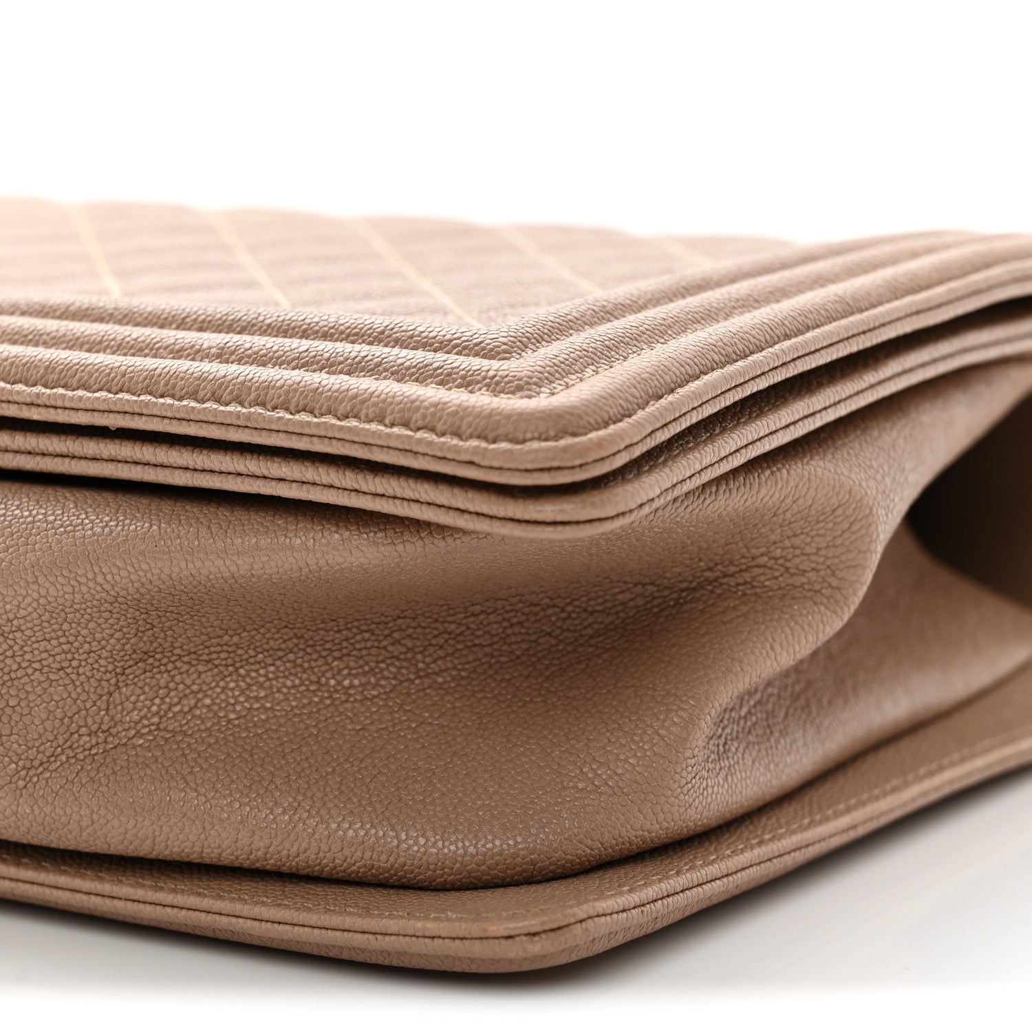 Chanel Caviar Quilted New Medium Boy Flap Dark Beige 10 of 12