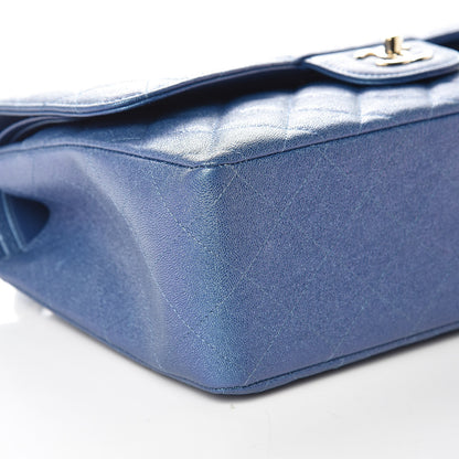 Chanel Iridescent Caviar Quilted Jumbo Double Flap Dark Blue 5 of 9
