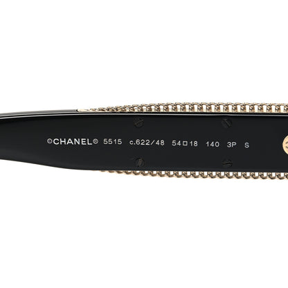 Chanel Acetate Oval Sunglasses 5515-A Black 5 of 7
