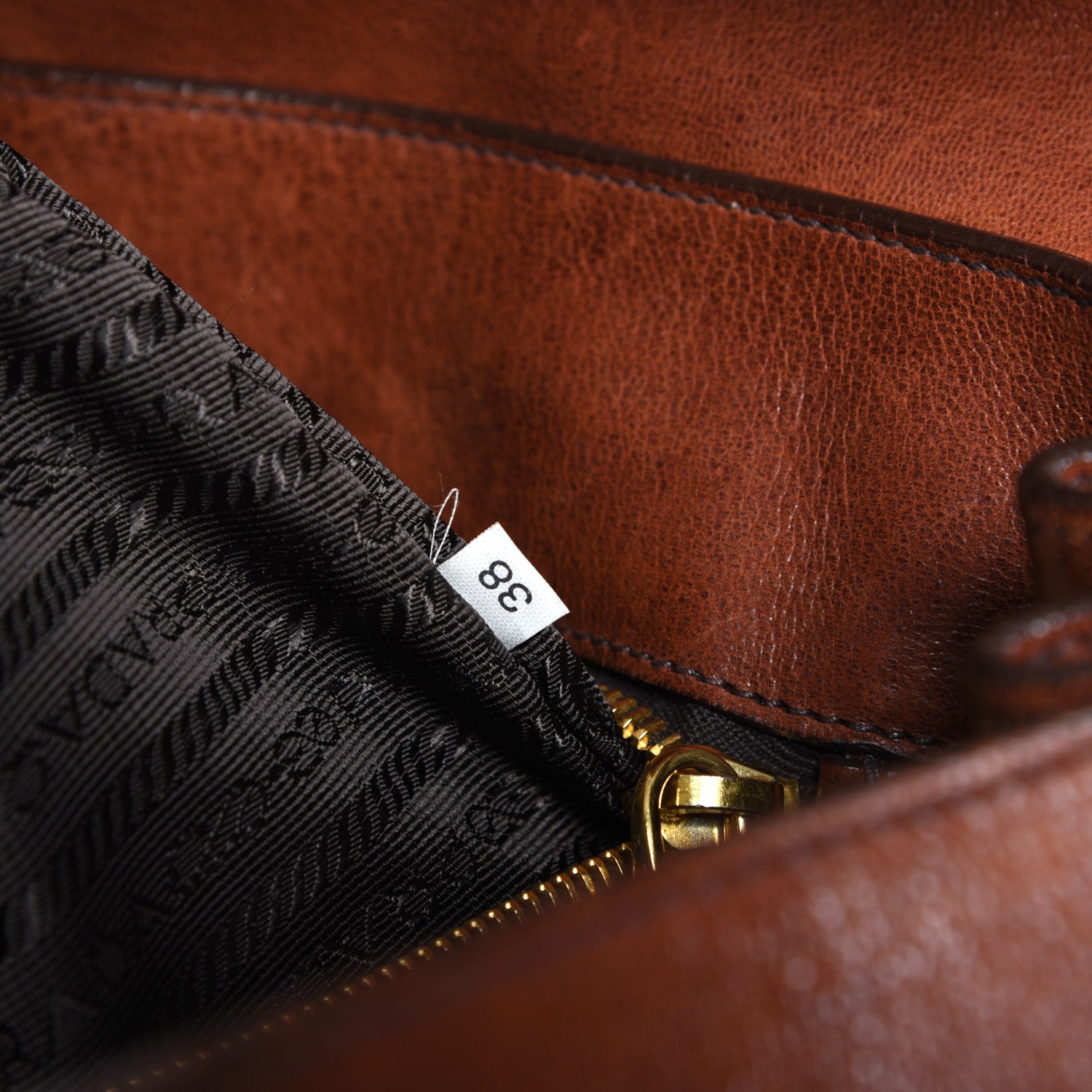 Prada Buffalo Briefcase Palissandro 7 of 11