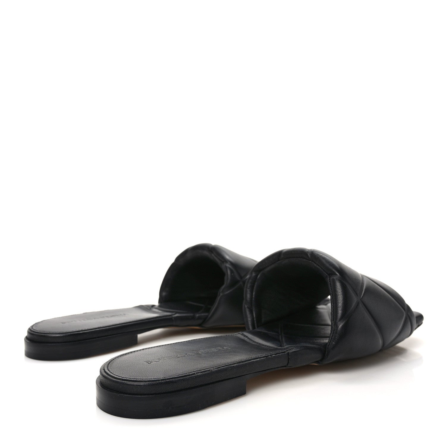 Bottega Veneta Nappa Quilted Rubber Lido Flat Sandals 41 Black 4 of 7