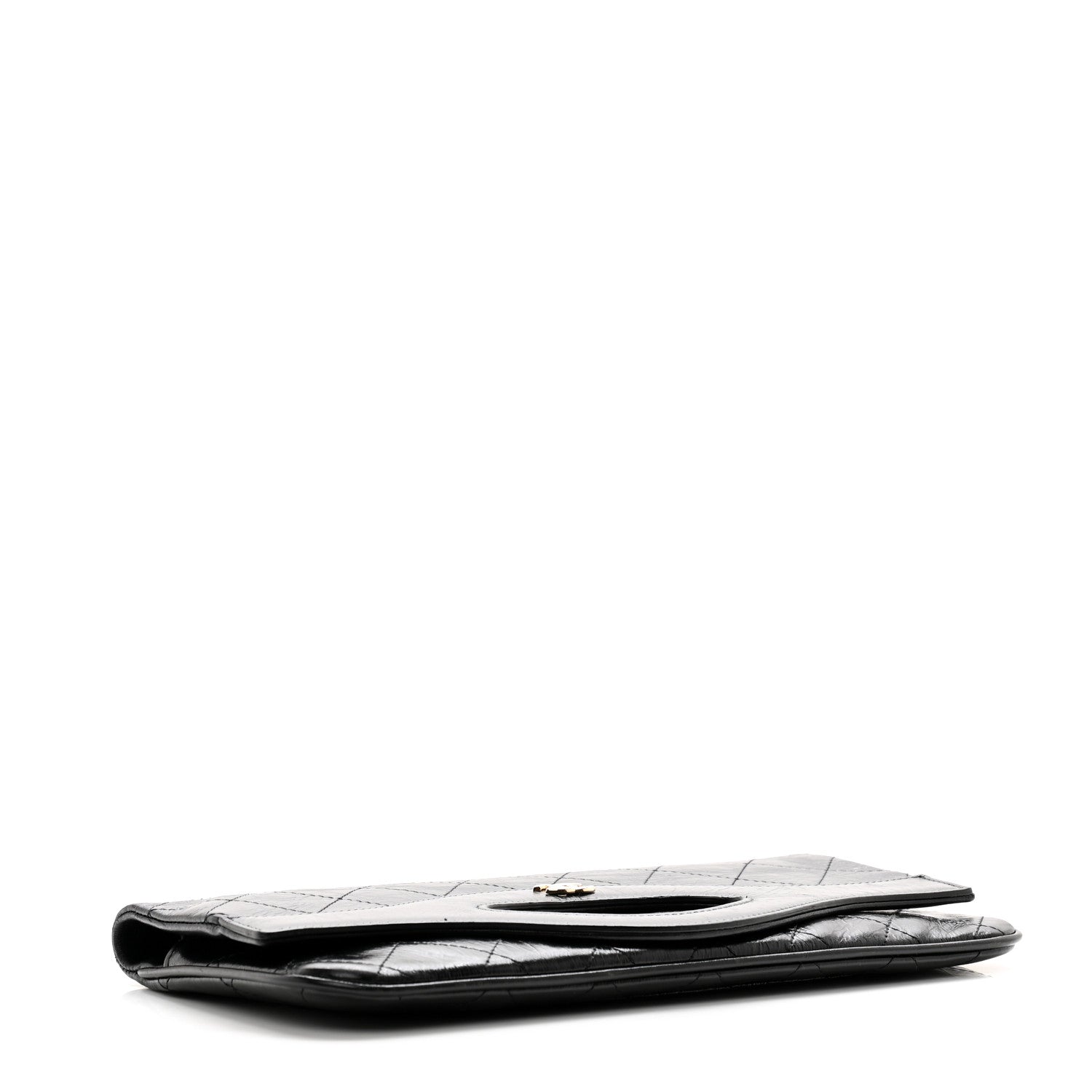 Chanel Shiny Crumpled Calfskin Small 31 Pouch Black 4 of 10