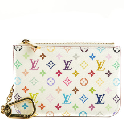 Louis Vuitton Monogram Multicolor Key Pouch White Litchi 1 of 8