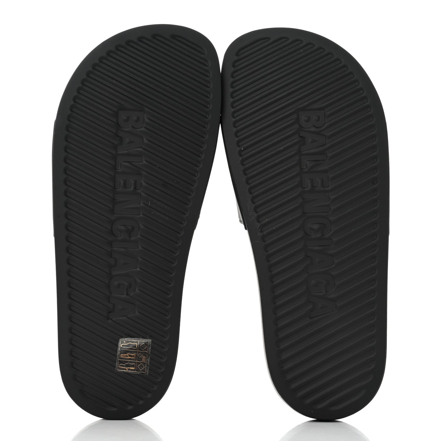 Balenciaga Rubber Paris Logo Womens Slide Sandals 37 Black 8 of 9