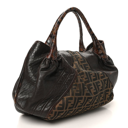 Fendi Zucca Nappa Nuvolata Vitello Tortuga Spy Tobacco Moro 2 of 9