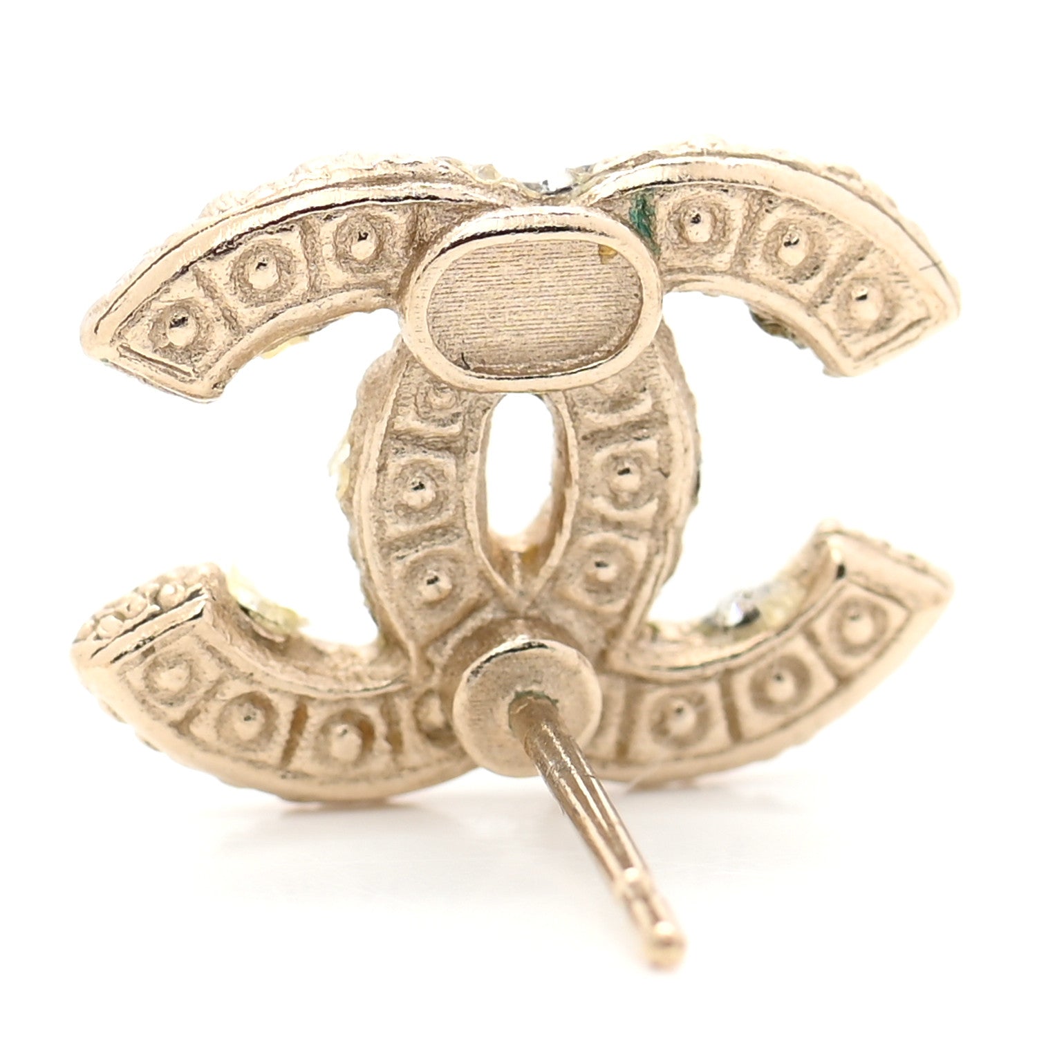 Chanel Pearl CC Earrings Gold 4 of 4