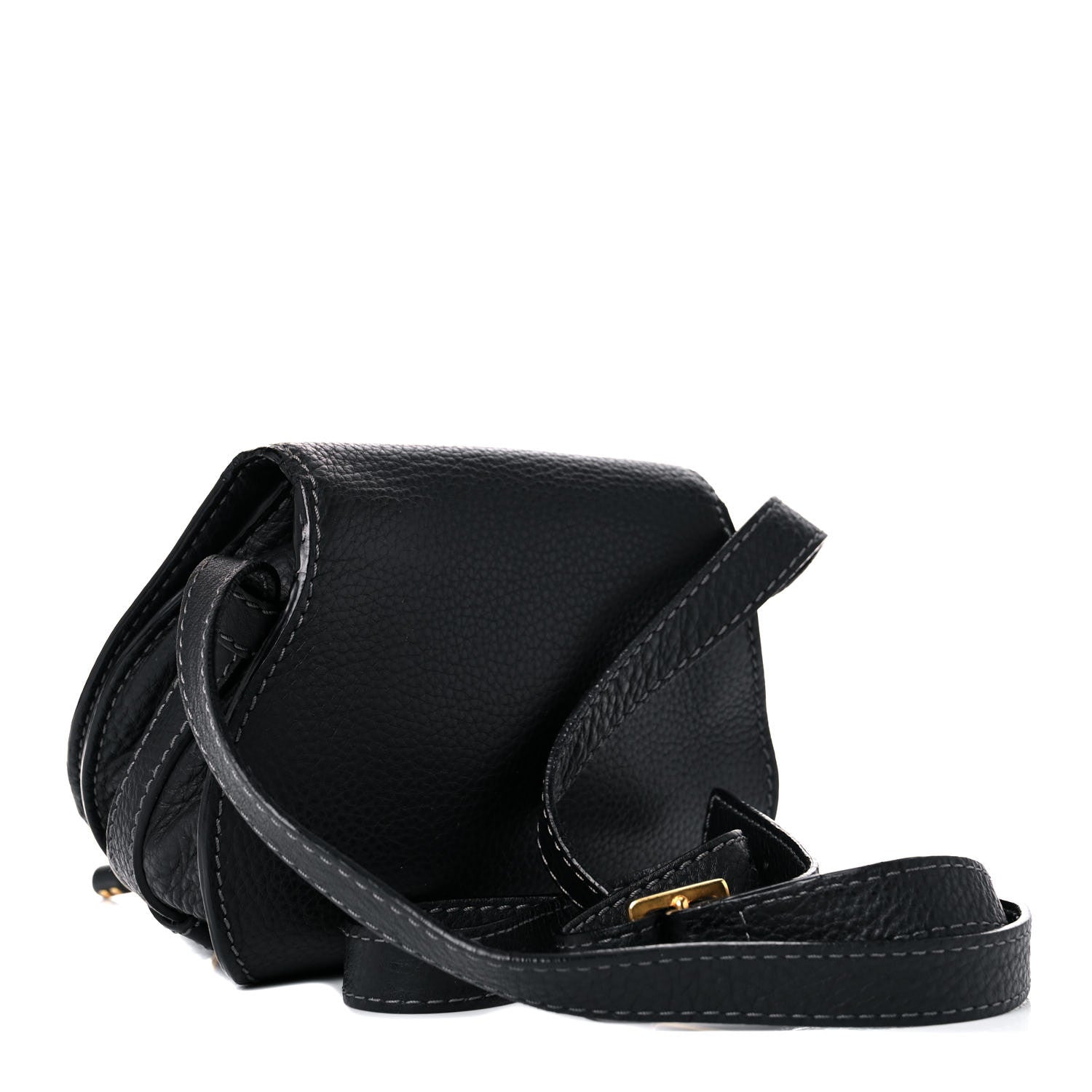 Chloe Calfskin Mini Marcie Round Crossbody Bag Black 3 of 10