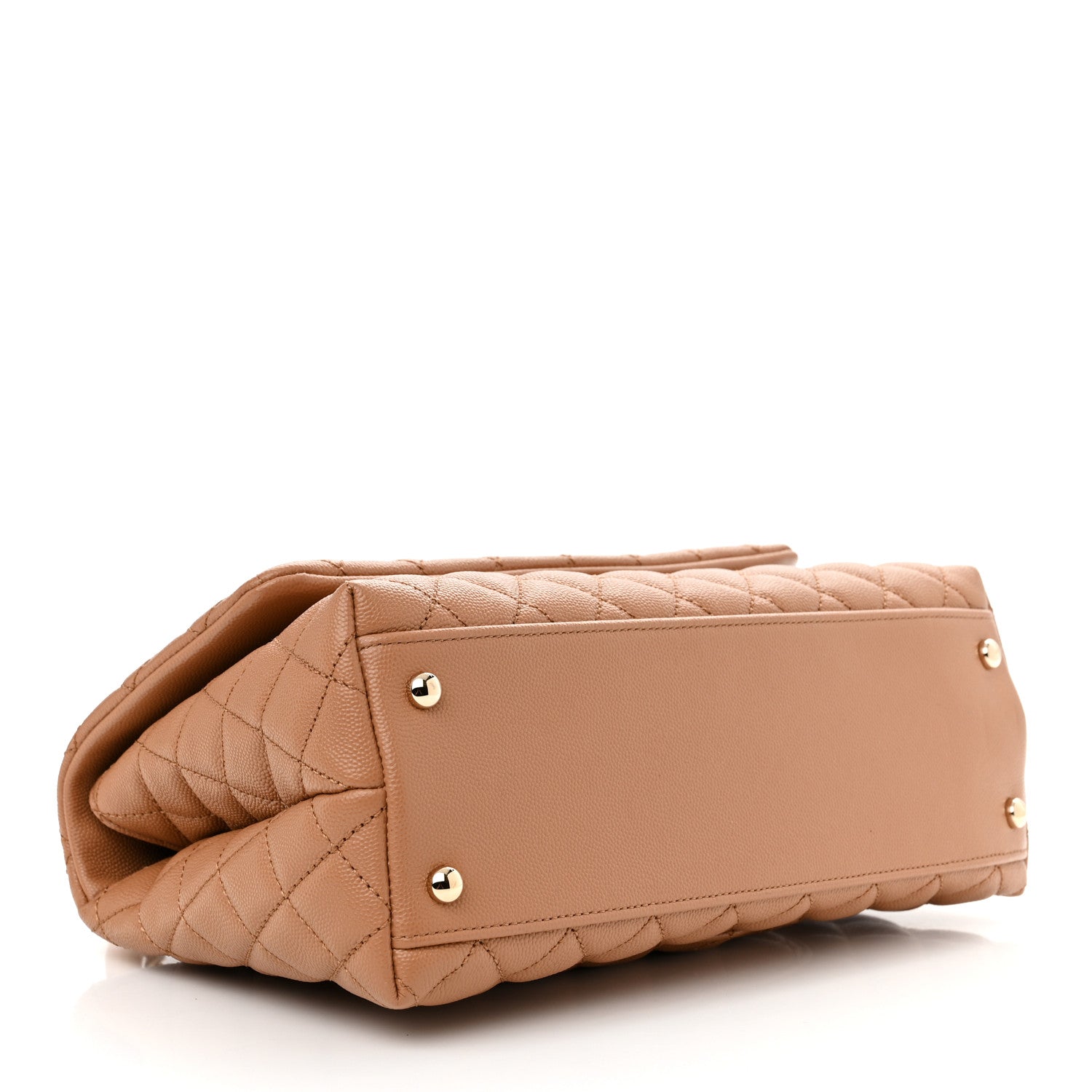 Chanel Caviar Quilted Lizard Embossed Small Coco Handle Flap Brown 4 of 10