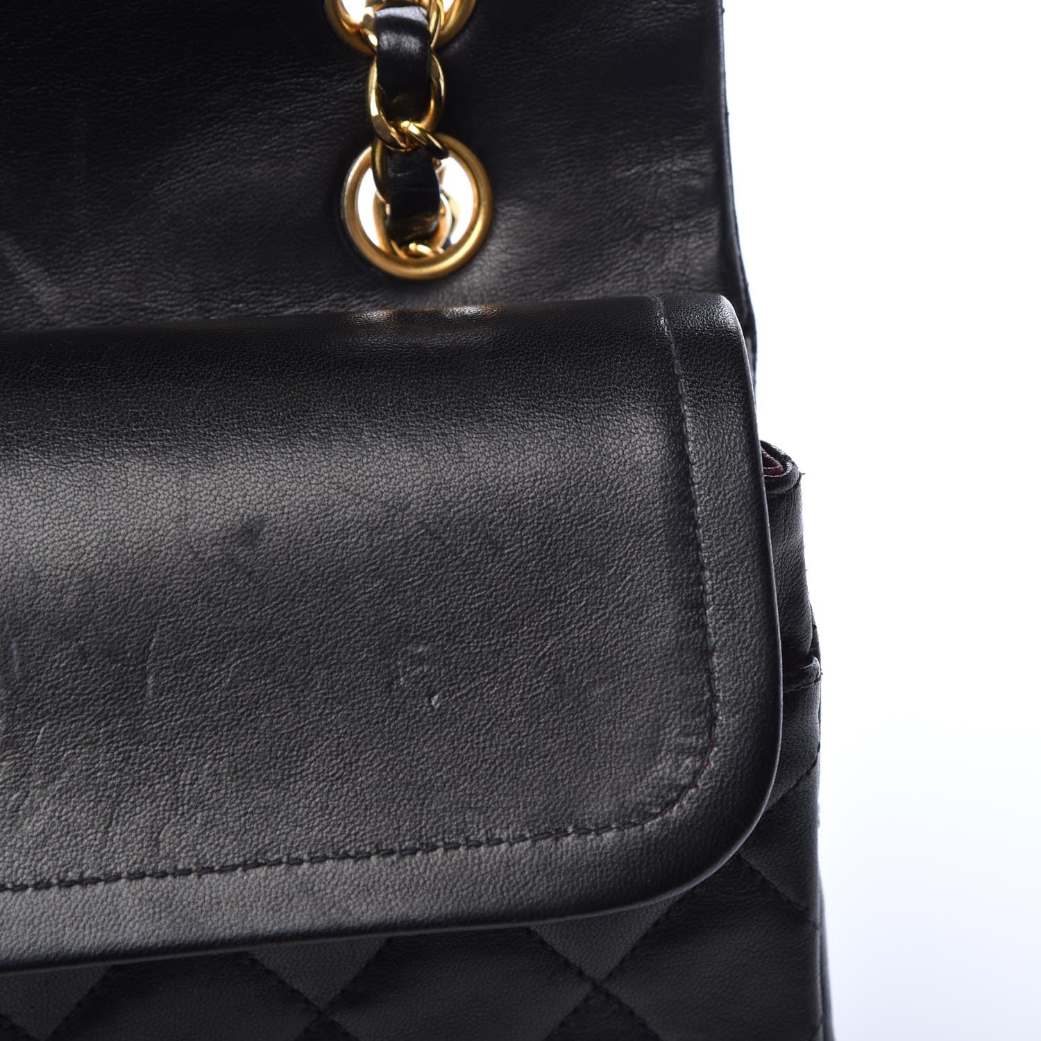 Chanel Lambskin Quilted Medium Double Flap Black 11 of 15