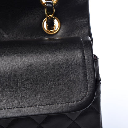 Chanel Lambskin Quilted Medium Double Flap Black 11 of 15