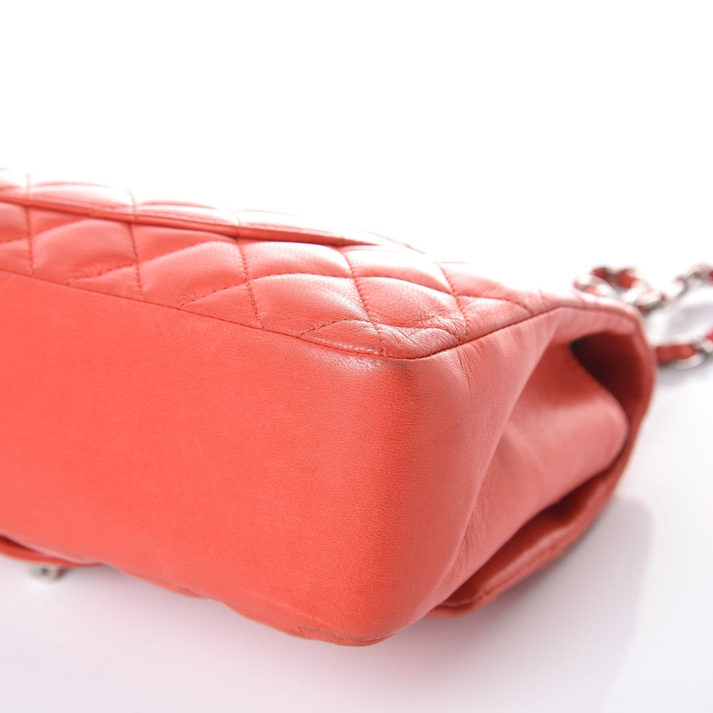 Lambskin Quilted Medium Ladybug Flap Red