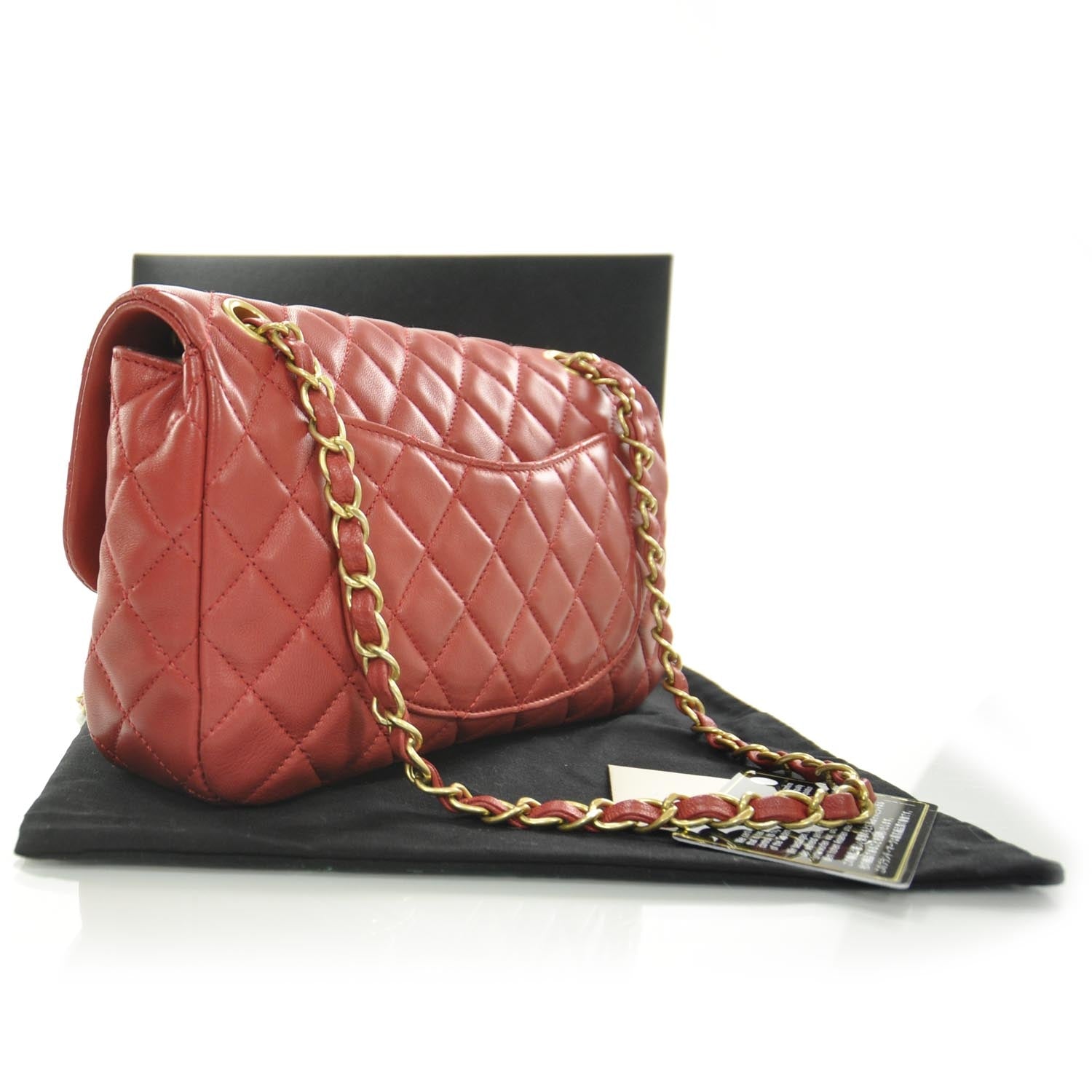 Chanel Lambskin Quilted Cruise Charm Medium Flap Red 3 of 9