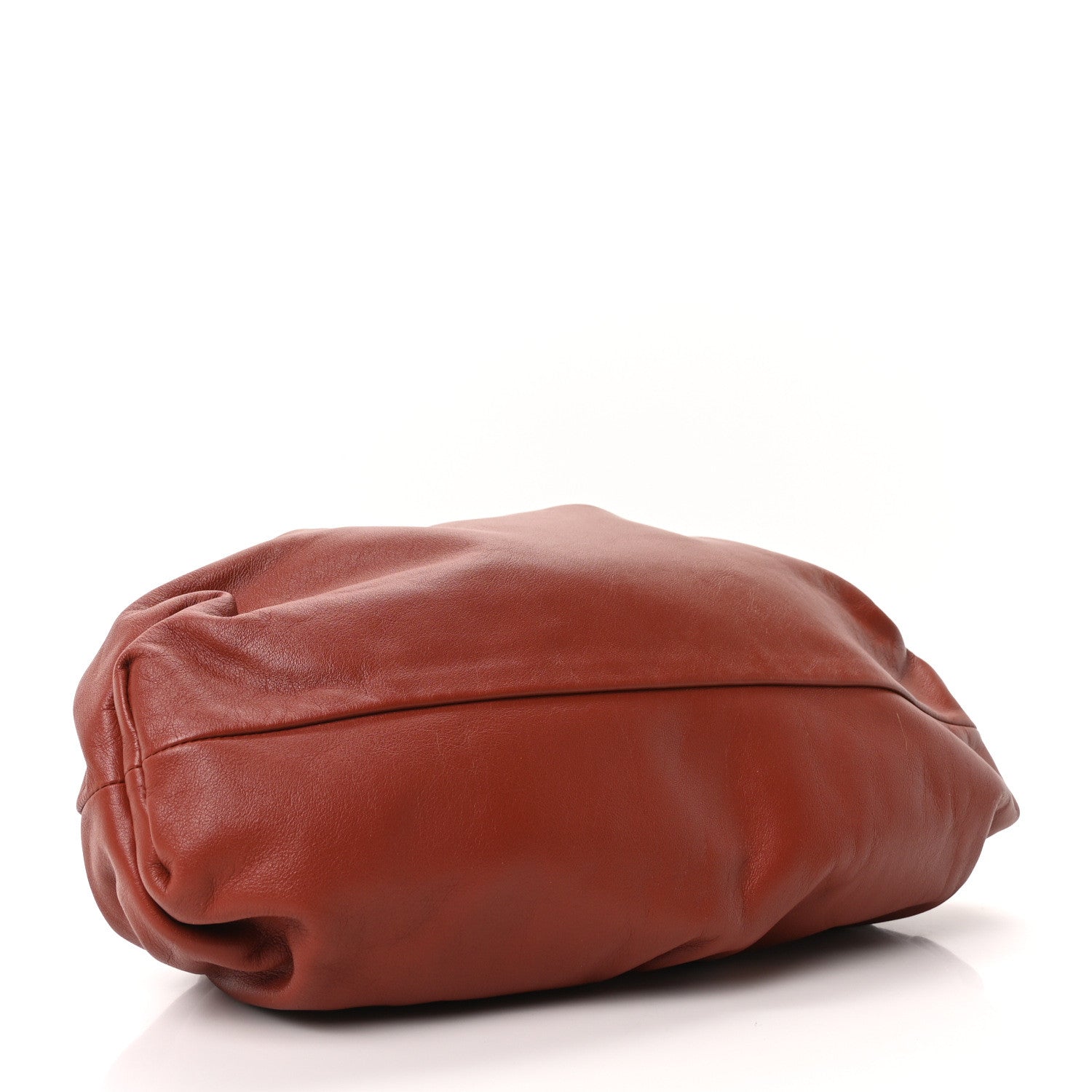 Bottega Veneta Smooth Butter Calf The Pouch Oversized Clutch Rust 4 of 9