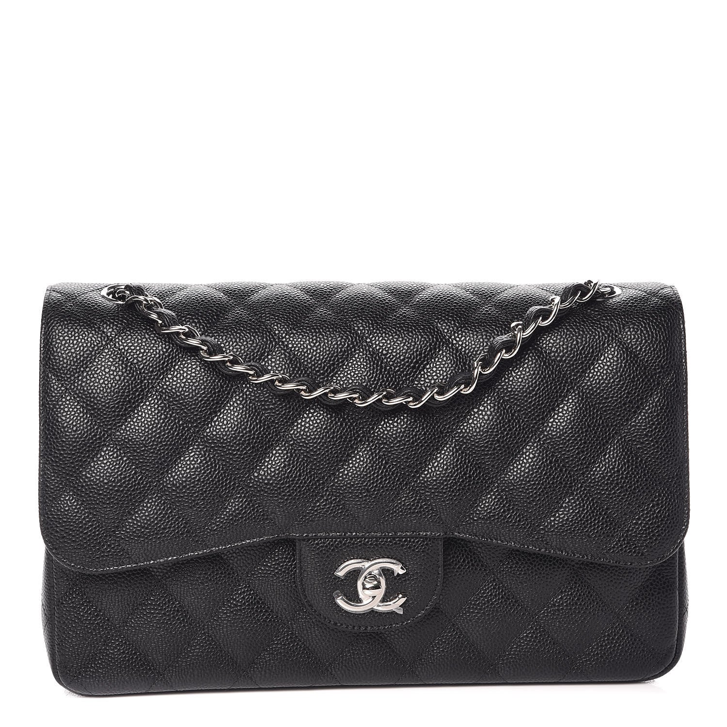 Chanel Caviar Quilted Jumbo Double Flap Black 1 of 10