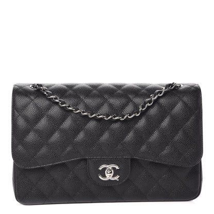 Chanel Caviar Quilted Jumbo Double Flap Black 1 of 10