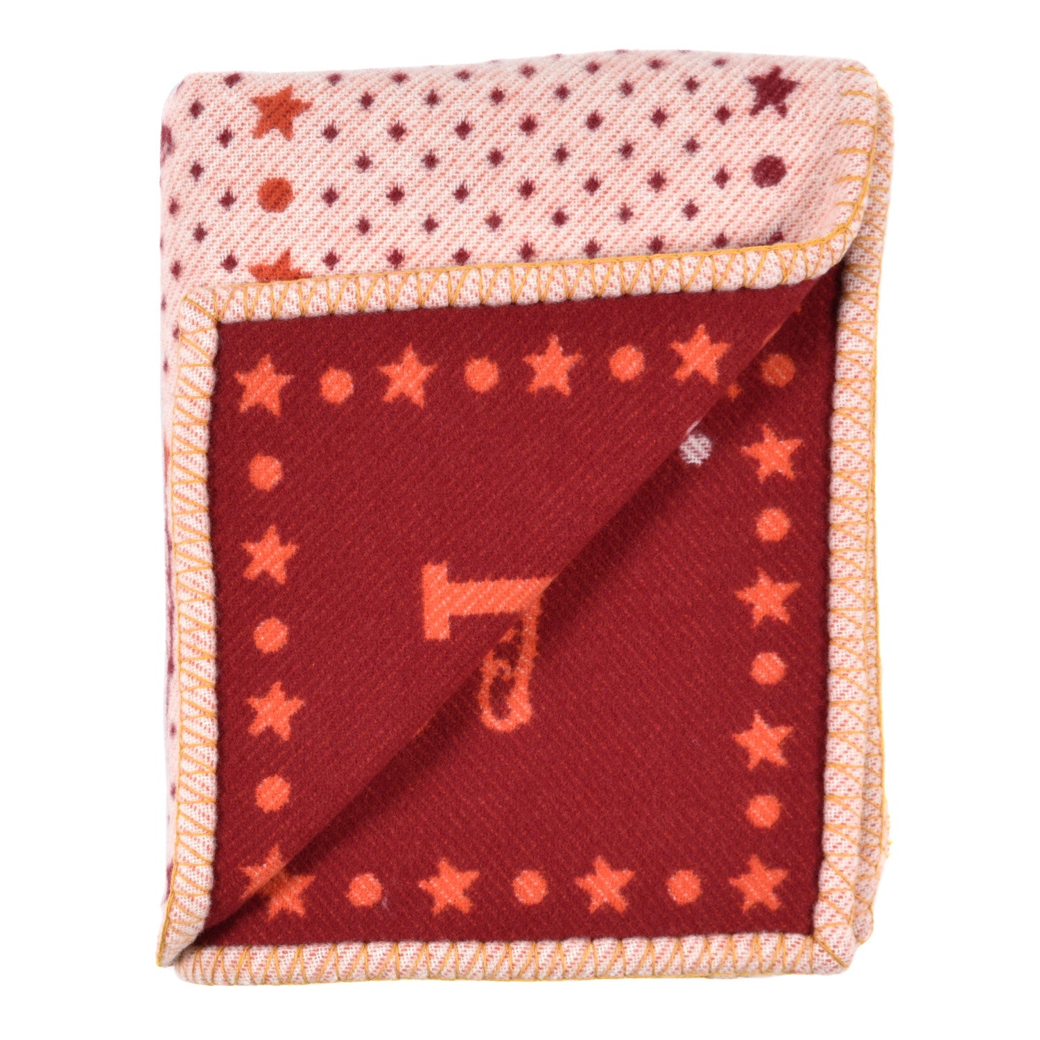 Hermes Wool Cashmere Western And Company Blanket Rouge H 3 of 4