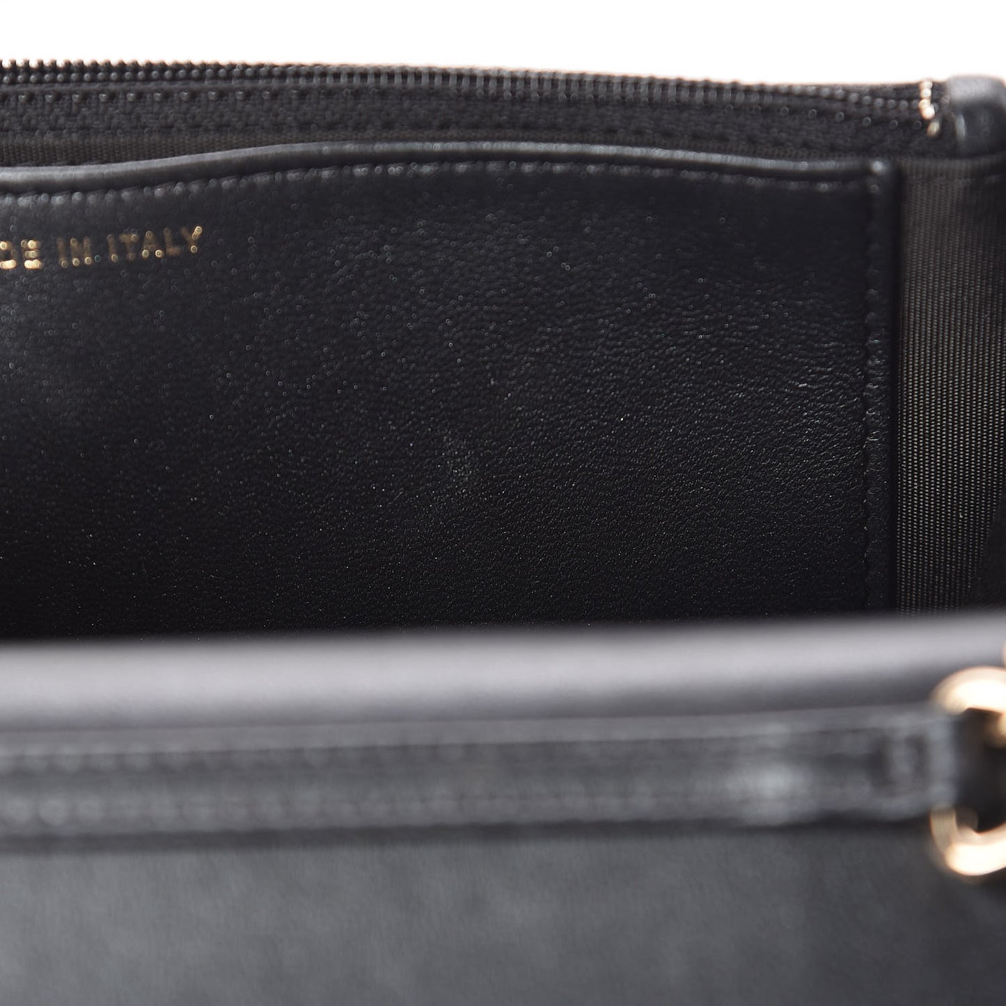 Iridescent Lambskin Quilted Pearl Wallet On Chain WOC Black