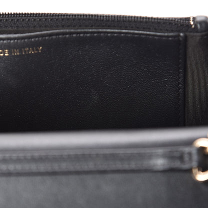 Chanel Iridescent Lambskin Quilted Pearl Wallet On Chain WOC Black 9 of 13