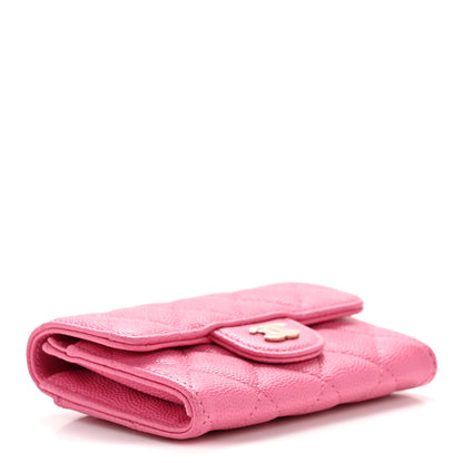 Chanel Caviar Quilted Flap Card Holder Wallet Pink 4 of 8