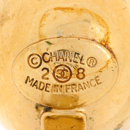 Chanel Pearl CC Drop Clip On Earrings Gold 4 of 4