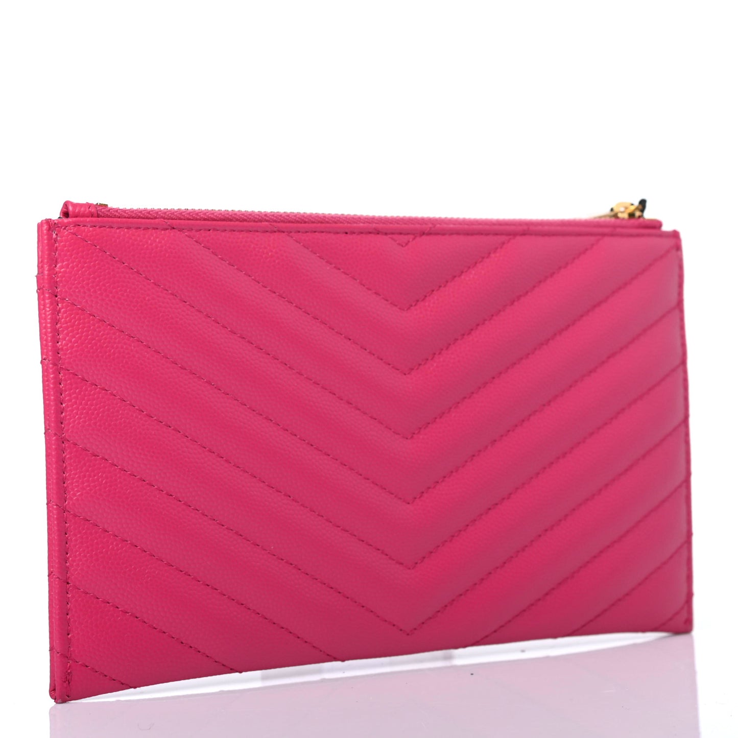 Grain De Poudre Chevron Monogram Bill Pouch Bright Pink