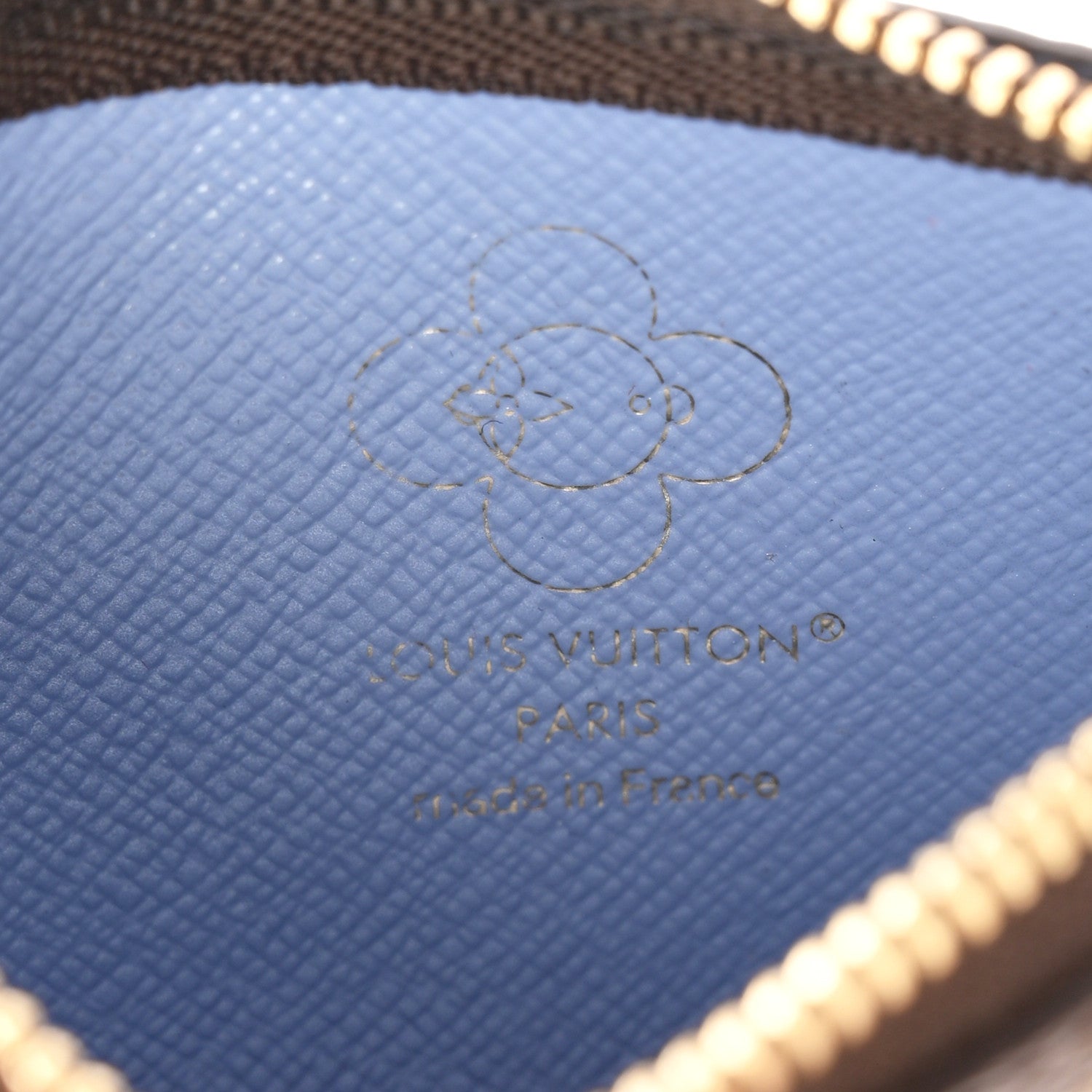 Louis Vuitton Monogram 2025 Christmas Animation Vivienne Paw Print Key Pouch Blue Frost 6 of 8
