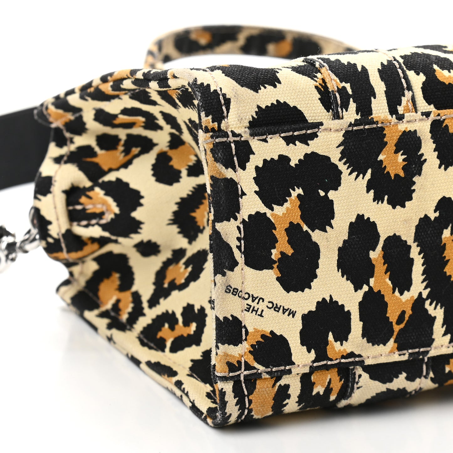 Cotton Canvas Leopard Print Mini The Traveler Tote Bag