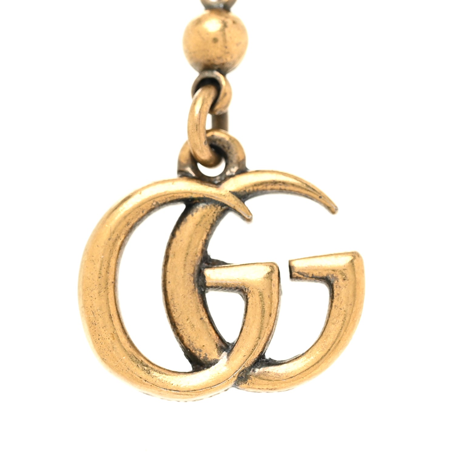 Gucci Metal Cameo Pendant Necklace Aged Gold 6 of 7