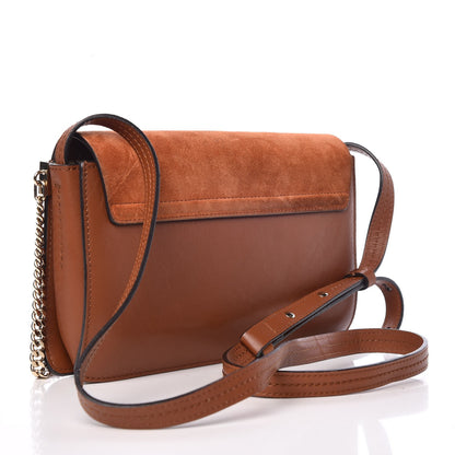Chloe Suede Calfskin Small Faye Shoulder Bag Tobacco 3 of 12
