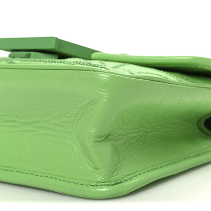 MCM Crash Calf Quilted Mini Travia Shoulder Bag Summer Green 9 of 10