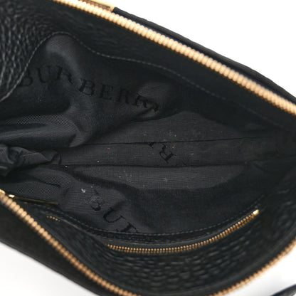 Burberry Signature Grain Calfskin Small Chichester Crossbody Clutch Bag Black 5 of 9