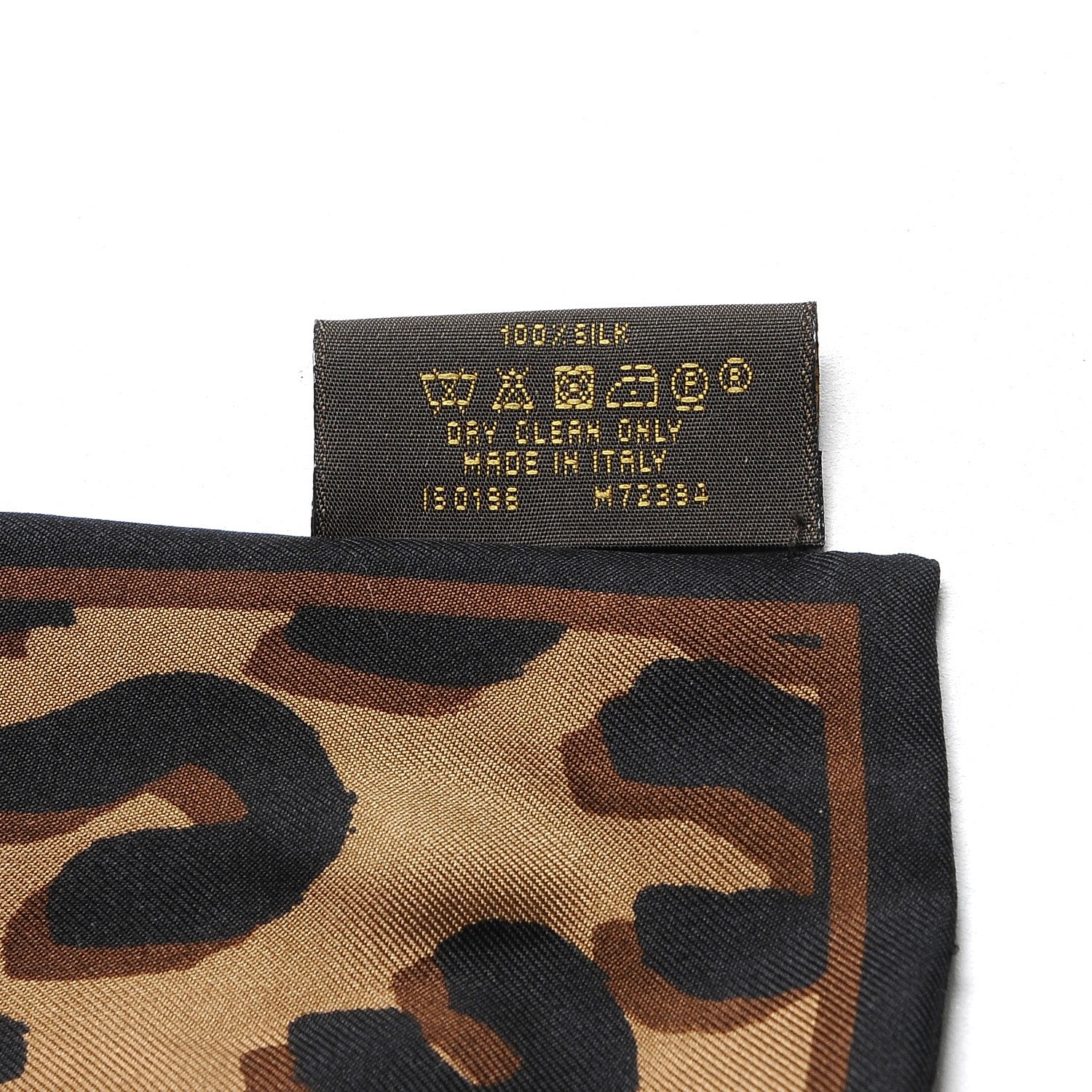 Louis Vuitton Silk Leopard Bandeau Scarf Marron 5 of 8