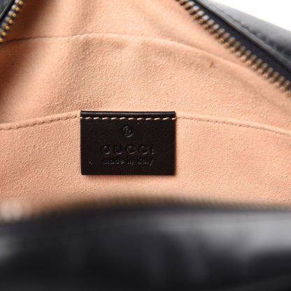 Gucci Calfskin Matelasse Small GG Marmont Chain Shoulder Bag Black 9 of 12