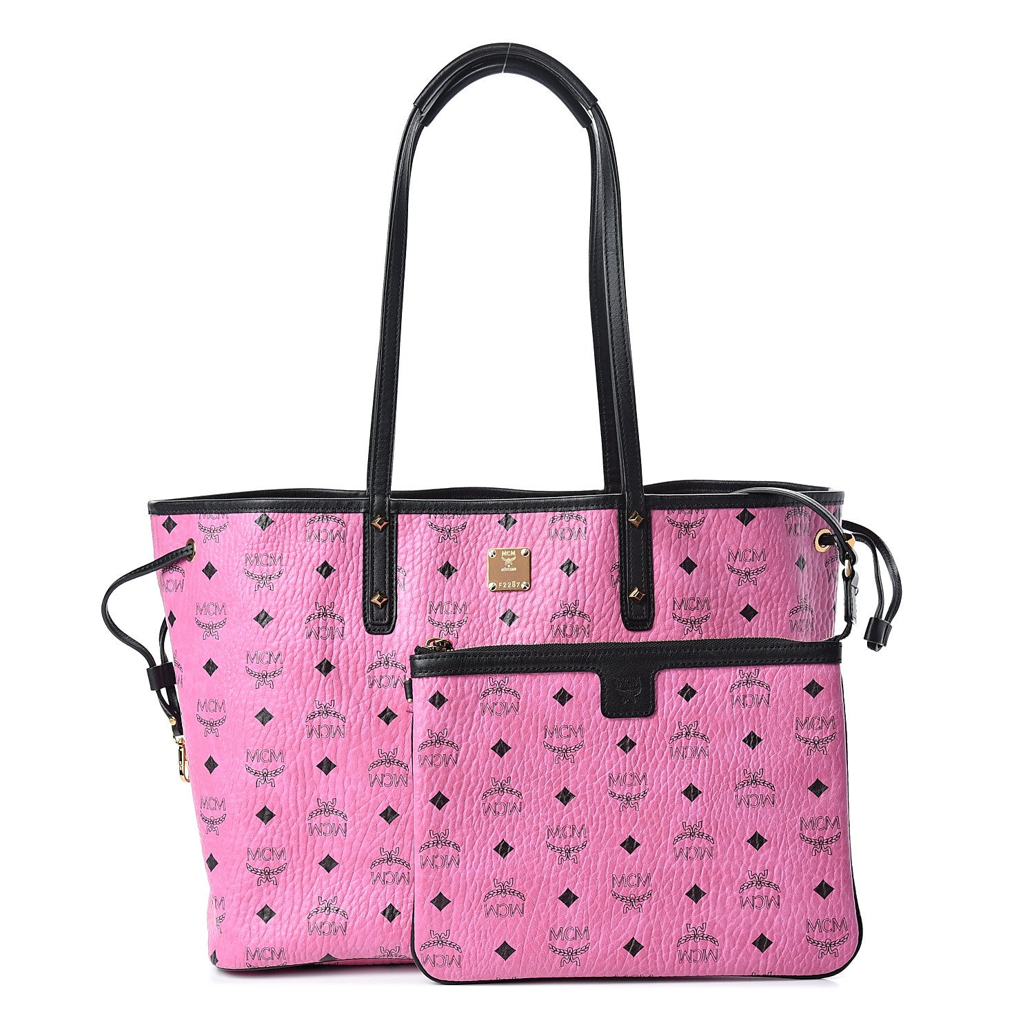 MCM Visetos Medium Liz Reversible Shopper Tote Pink 1 of 16