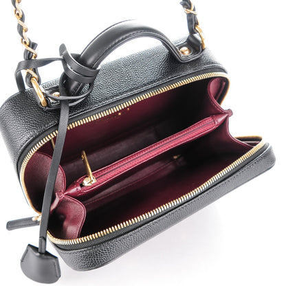 Chanel Caviar Quilted Medium CC Filigree Vanity Case Black 5 of 8