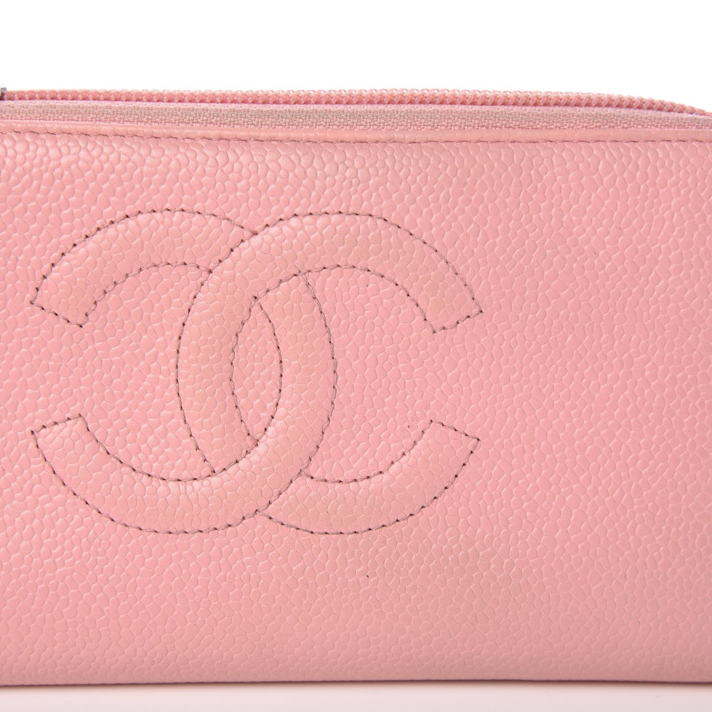 Caviar CC Timeless Large Zip Around Wallet Pink