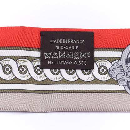 Hermes Silk Bride De Cour Twilly Corail Naturel Kaki 2 of 4