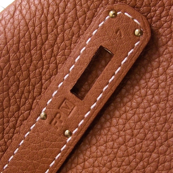 Hermes Taurillon Clemence BIRKIN 40 Gold 12 of 14